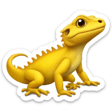 Yellow lizard  sticker