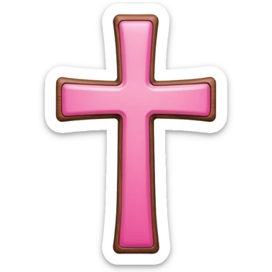 Pink cross sticker