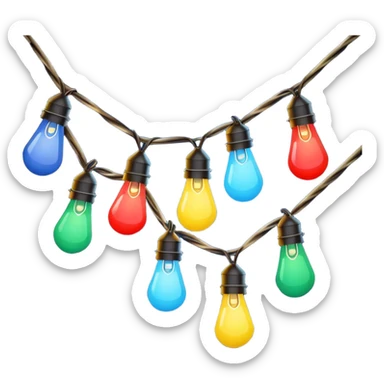 Large chritsmas lights sticker