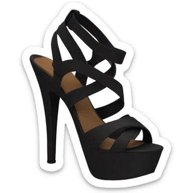 Black platform heels sticker