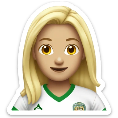 Blonde girl soccer sticker