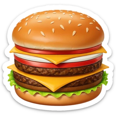 mcdonalds burger single patty sticker