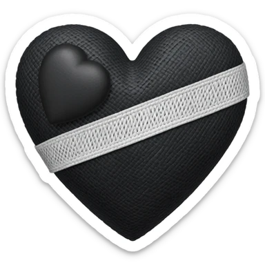 Black heart bandage sticker