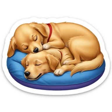 Spider-Man and a golden retriever sleeping sticker