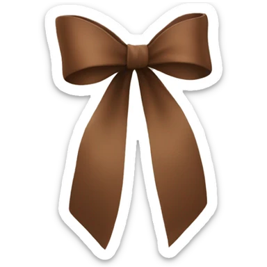 Brown bow sticker