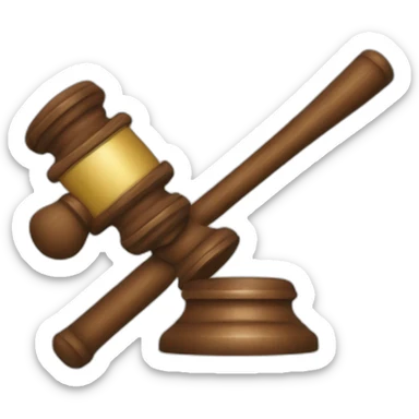 male judge with hammer sticker