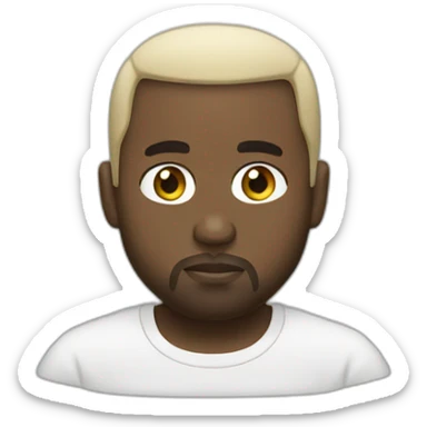 white kanye west sticker