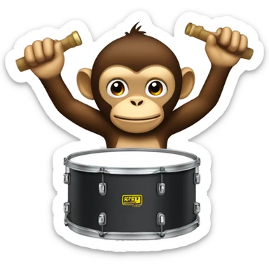 Cymbal-banging monkey sticker