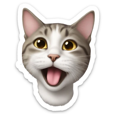 cat sending a kis sticker