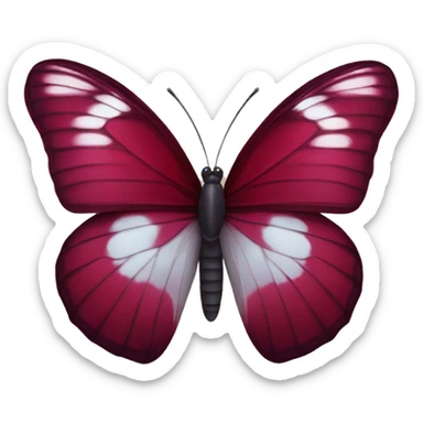 Wine red butterfly sticker