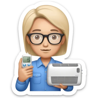 Interior architect and air conditioner sticker