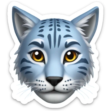 A blue lynx  sticker