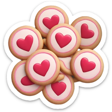 valentine’s day cookies on a platter  sticker