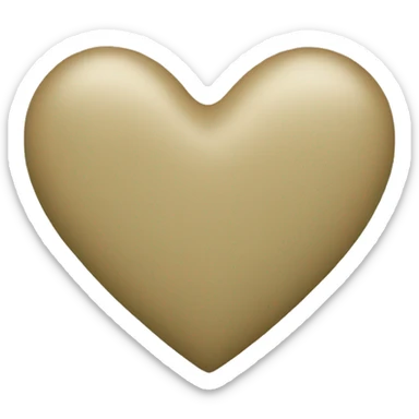khaki colored heart sticker