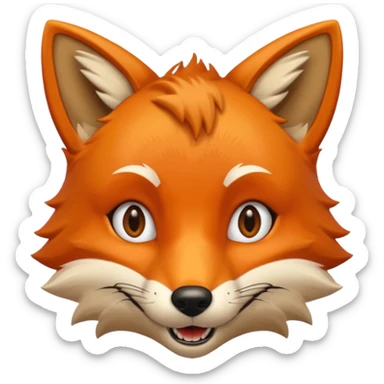 A black panther but it is a orange colored fox sticker