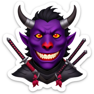 Demon-Horned Warrior sticker