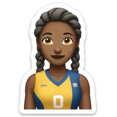 create a female volleyball player sticker