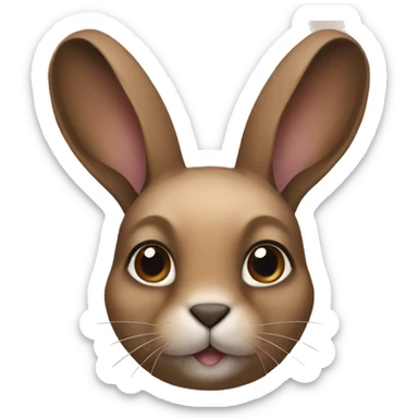 lop bunny with brown siamese fur pattern sticker