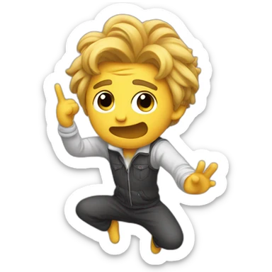 Emoji whi dab sticker