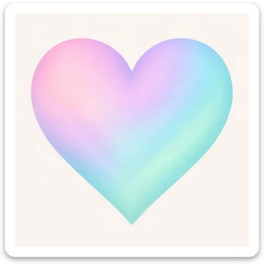 heart with a dreamy pastel gradient sticker