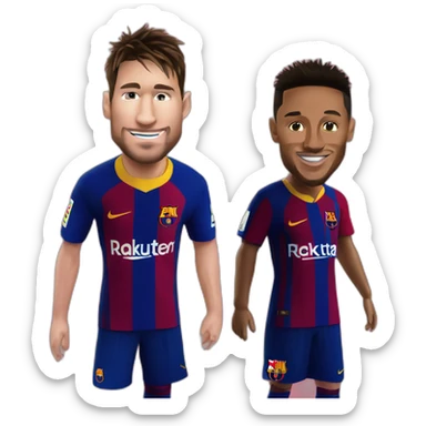 Messi and neymar in Barcelona  sticker