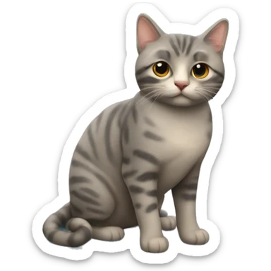 la gata bajo la lluvia sticker