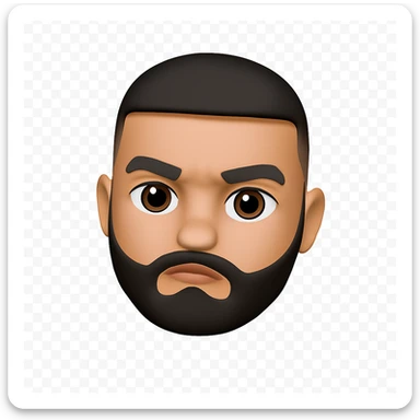 Convert this person into a 3D emoji in the Apple style, keeping the facial features and expression, with a smooth, rounded, cartoon-like look. Remove the background. The style should resemble Apple 3D emojis with a smooth and rounded cartoon-like appearance. sticker