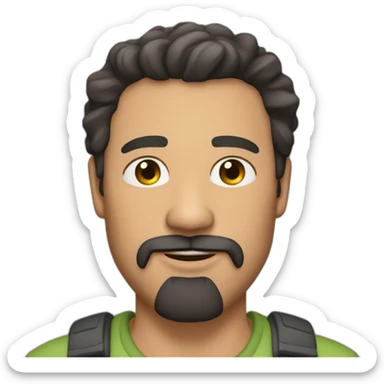 50 year old male with olive skin and dark hair and dark scruffy goatee sticker
