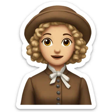 vintage brown cosette sticker