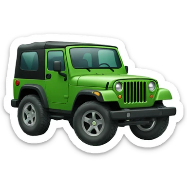 Green jeep sticker