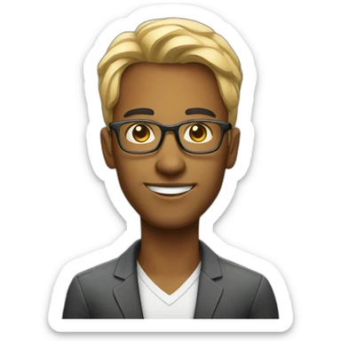 entreprenuer with glasses sticker