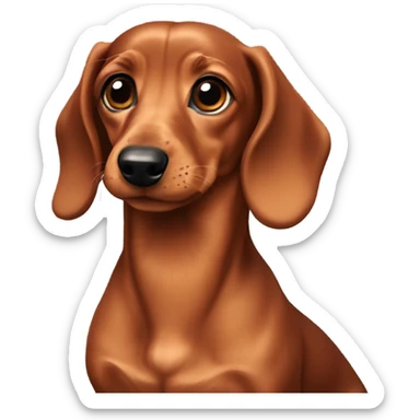 Miniature dachshund red  sticker