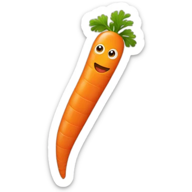 Worm with a carrot sticker
