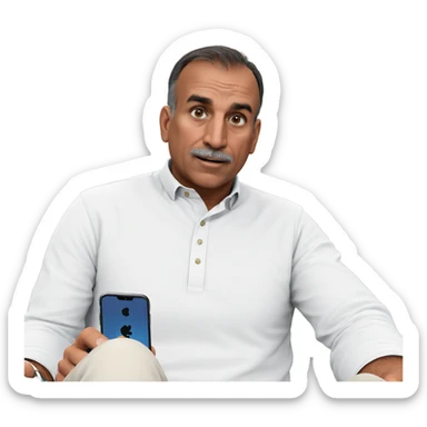 casual moment with phone sticker