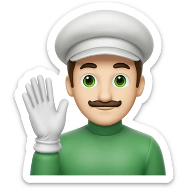 Luigi white gloves sticker