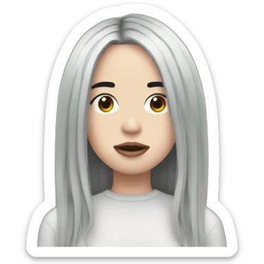 Billie-eilish-with-Black-hair sticker