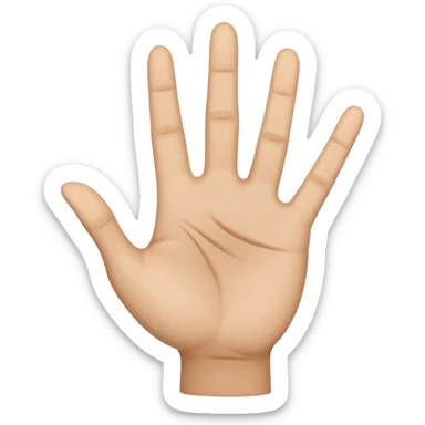 'Nah' hand gesture with palm facing out, casual and dismissive, emoji style sticker