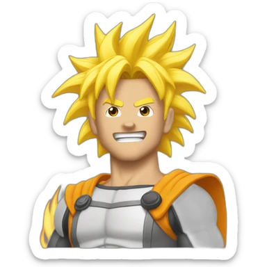 guy fiere goes super saiyan sticker