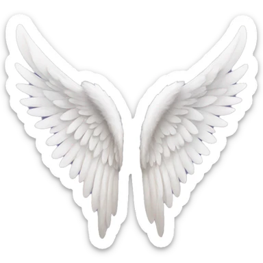 one pair of angel wings  sticker
