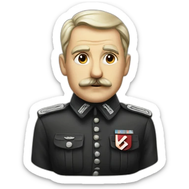 Nazi leader with à very small moustache sticker
