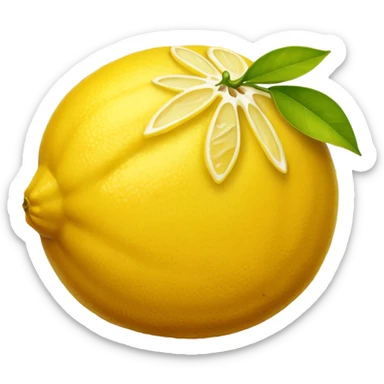 The leftovers of a lemon after making lemon juice sticker