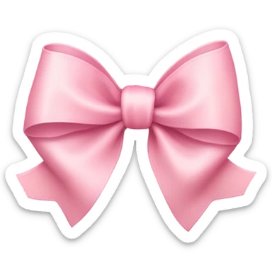 light pink ribbon bow sticker