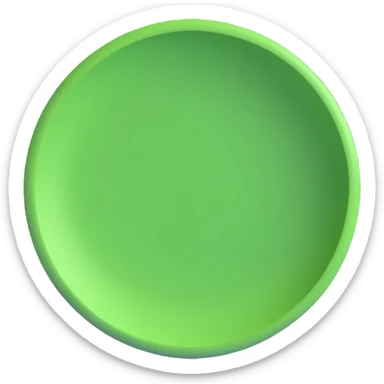 Small green circle with center offset to the right sticker