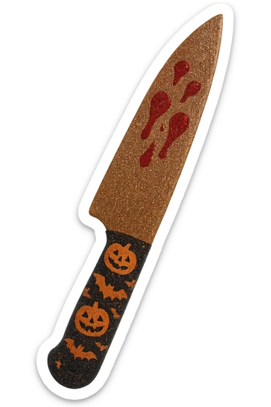 Halloween glitter knife, remove background  sticker
