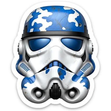 Stormtrooper Helmet in blue camo sticker