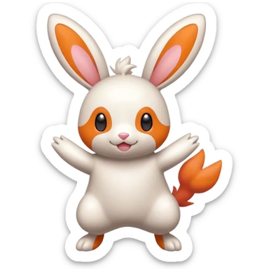 Plusle-Bunnelby-fusion, full body sticker