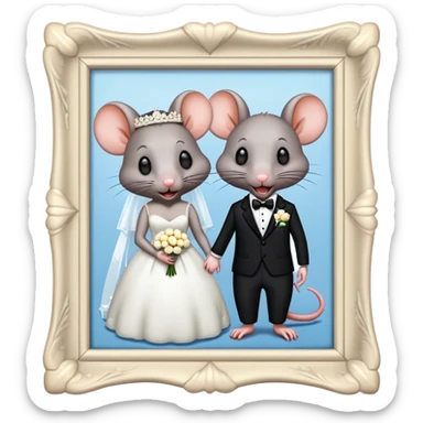 rat wedding  sticker