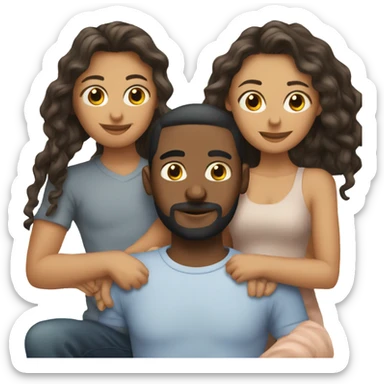 polyamorous couple sticker