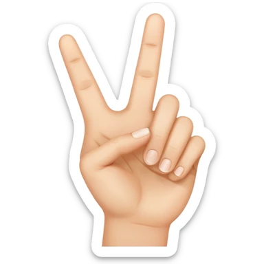 A hand holding up 3 fingers sticker