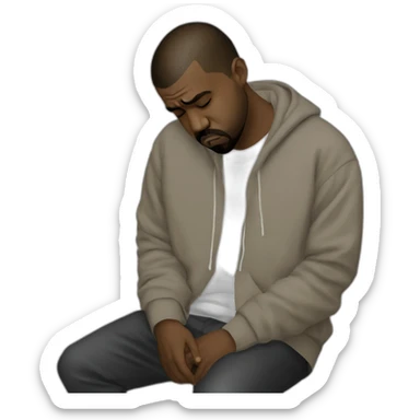 kanye west sad making music sad sad sad sticker